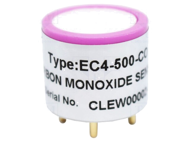 Sensor: gas; koolmonoxide (CO); Bereik: 0÷500ppm Sensor: gas; koolmonoxide (CO); Bereik: 0÷500ppm
